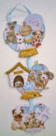 Gone to the Dogs! Hanging Hearts Trio by Pam Stubley