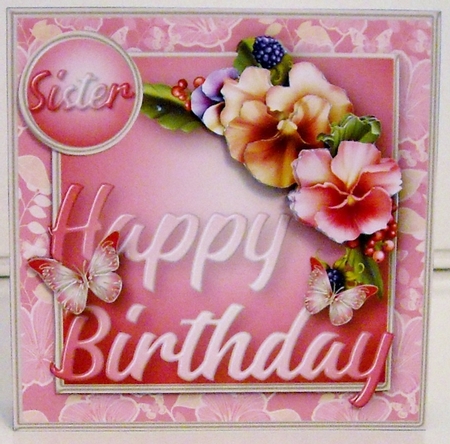 Pansies - Birthday Card Mini Kit by Pam Stubley