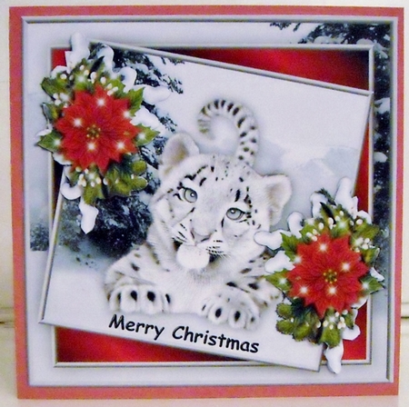Christmas Cub In The Snow Topper by Pam Stubley