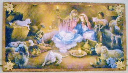 Nativity Scene 2 Money Wallet by Pam Stubley