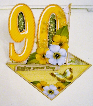 Vintage Easel 90th Birthday Card Kit 1181 by Pam Stubley