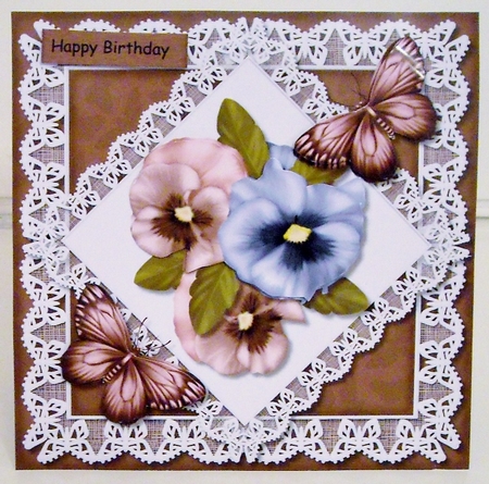 Violets & Butterflies by Pam Stubley