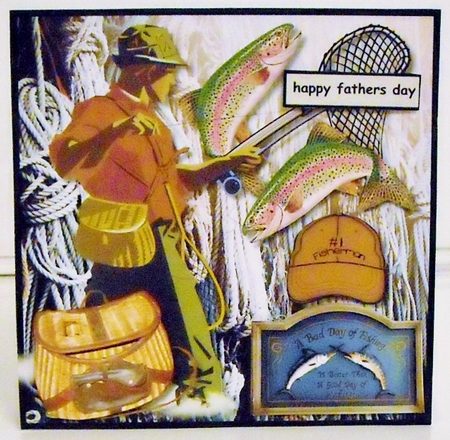 Male Card Gone Fishing 3 by Pam Stubley