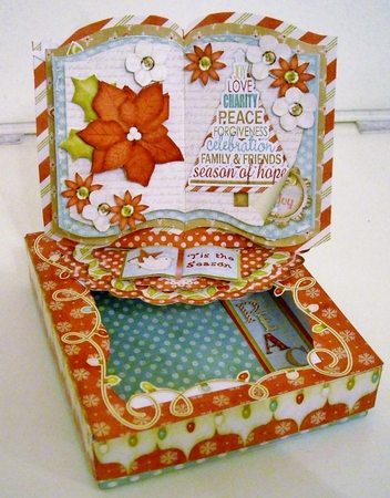 Peace & Joy - Open Book Easel Card & Box Kit. by Pam Stubley