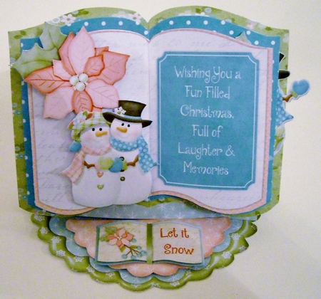 In the Frosty Air - Open Book Easel Card & Box Kit. by Pam Stubley