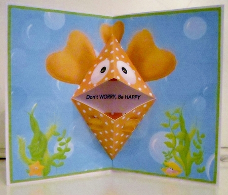 BILLY BASS FISH BIRTHDAY POP-OUT KIT by Pam Stubley