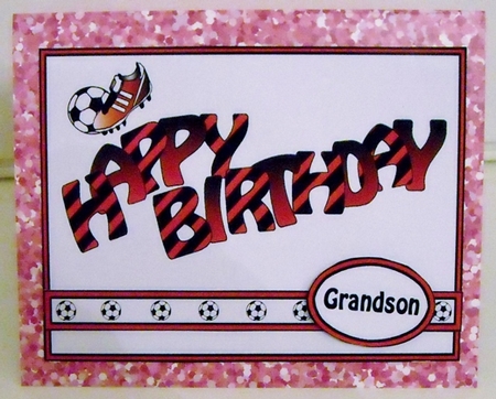 Pop and Twist card Football (red) by Pam Stubley