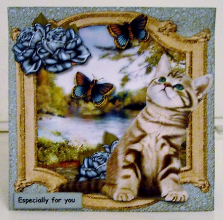 Cute Kitten  in Vintage Frame by Pam Stubley