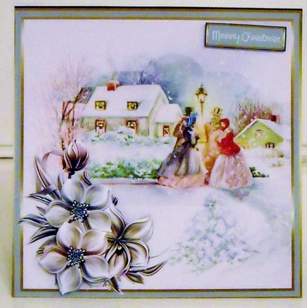 The carol singers in the lamplight by Pam Stubley