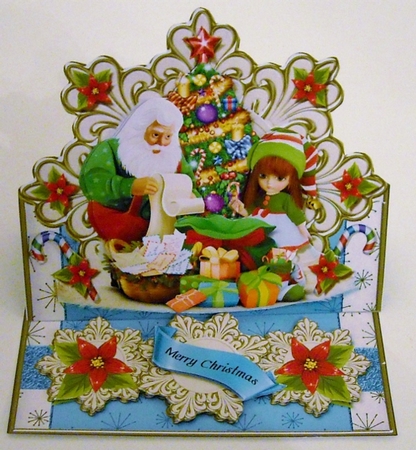 Blue Christmas Easel Mini Kit. 1 by Pam Stubley