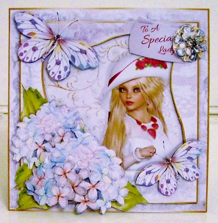 7x7 Card Front - Special Lady by Pam Stubley