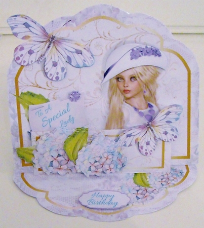 Easel Tableau 2 - Special Lady & Butterflies by Pam Stubley