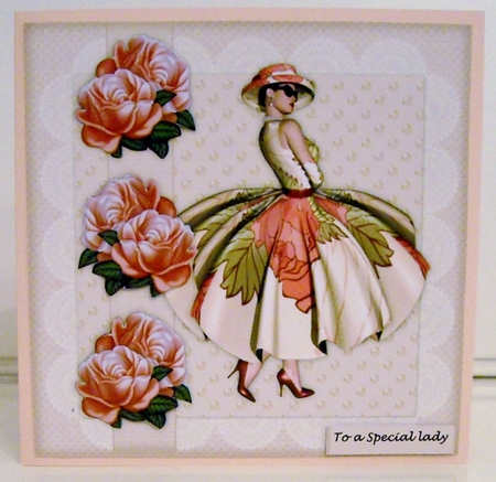 Elegant Lady & Roses by Pam Stubley