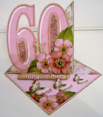 Vintage Easel 60th Birthday Card Kit 1178 by Pam Stubley