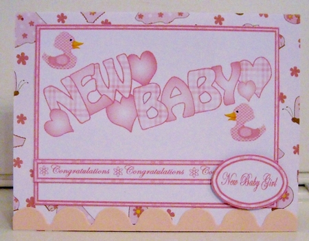 Pop & Twist Card Baby Girl by Pam Stubley