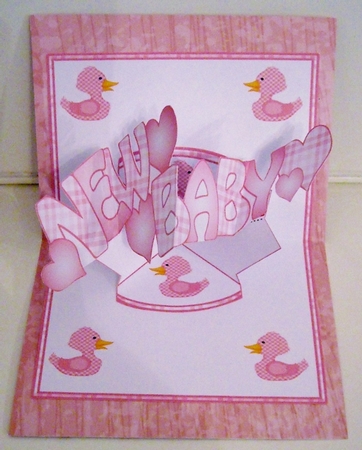 Pop & Twist Card Baby Girl by Pam Stubley
