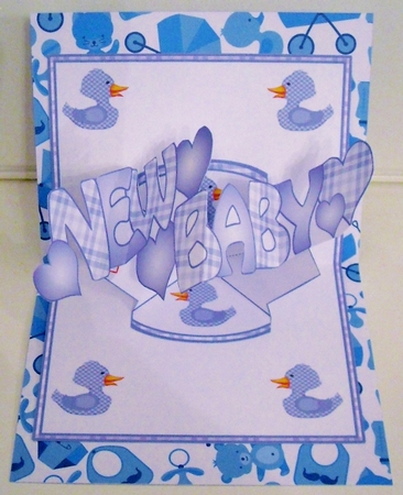 Pop & Twist Card Baby Boy by Pam Stubley
