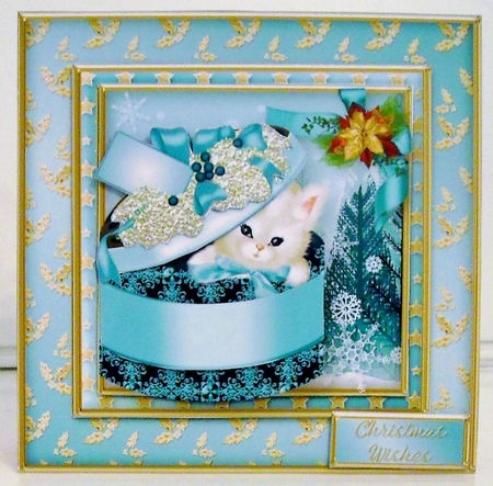 Kitty for Christmas - Layered Card Mini Kit by Pam Stubley