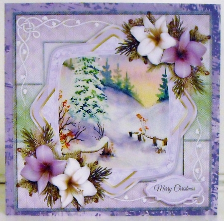 Beautiful Christmas Painting 8x8 by Pam Stubley