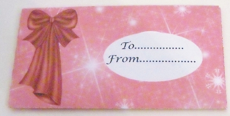 Pink snowflake money wallet with bow by Pam Stubley