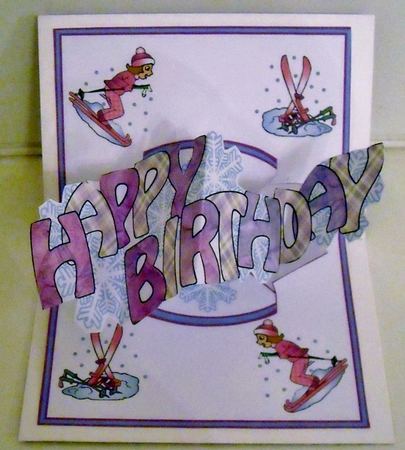 Pop and twist  Skiing  (female) by Pam Stubley