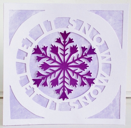 Snowflake Let It Snow Circle Card Template extra formats added by Pam Stubley