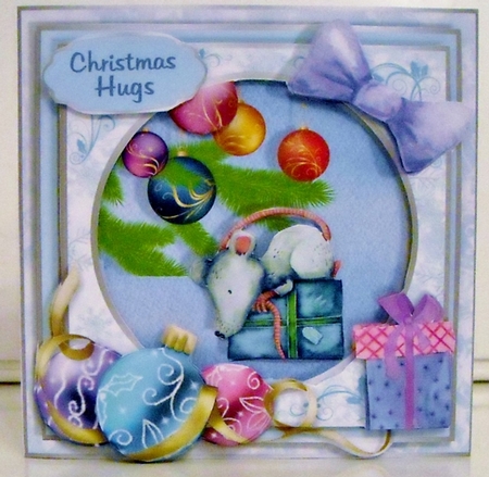 Christmas In Blue 7x7 Card Front - This One Is MINE! by Pam Stubley