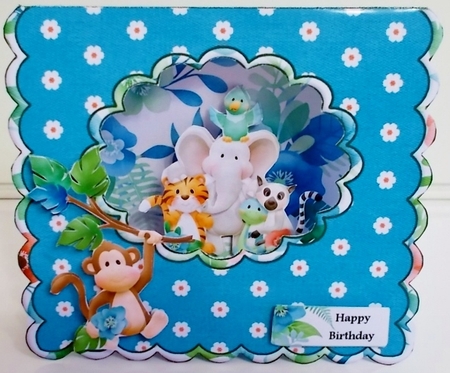 Jungle Friends Tent Card Kit by Pam Stubley
