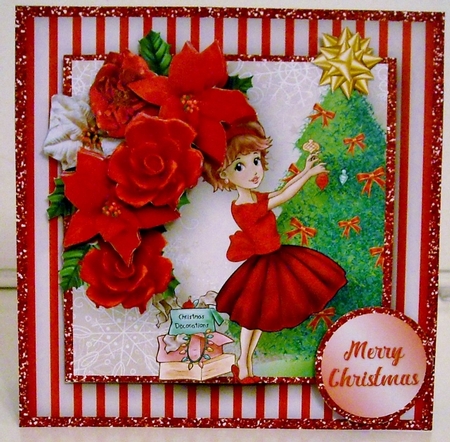 Decorating the Tree - Decoupage Card Mini Kit by Pam Stubley
