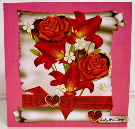 Scroll Ruby Wedding Anniversary by Pam Stubley