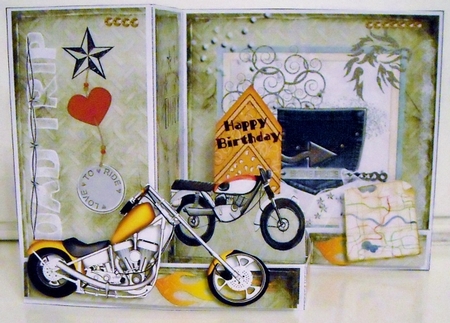 Z Fold Motorbike Ride Free by Pam Stubley