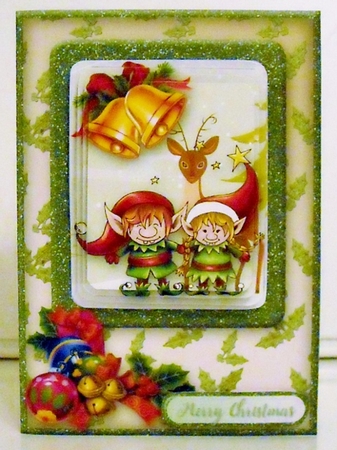 Cheeky Elves - A5 Pyramid Card Mini Kit by Pam Stubley