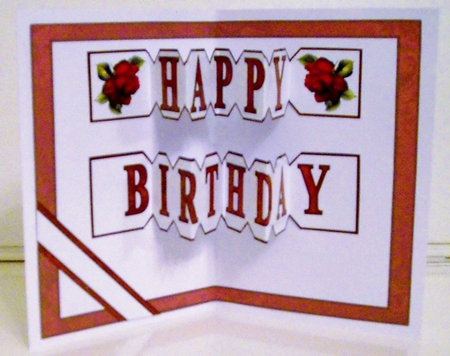Pop-out words Red Rose by Pam Stubley