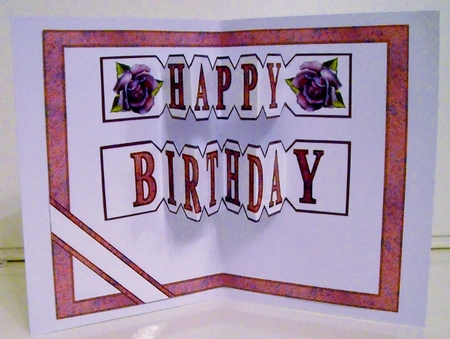 Pop-out words Purple Rose by Pam Stubley