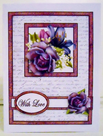 Pop-out words Purple Rose by Pam Stubley