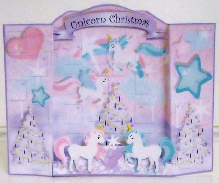 ADVENT CALENDAR CARD - Unicorn Christmas by Pam Stubley
