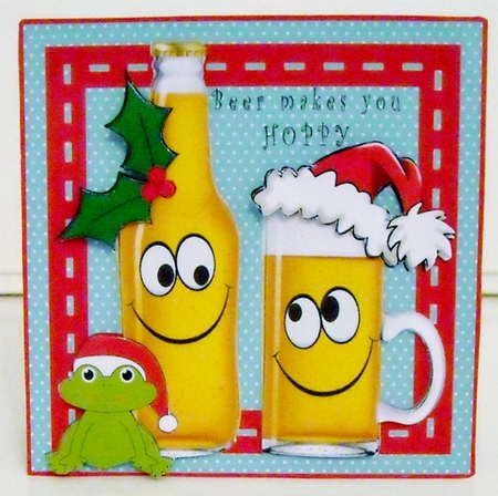 Hoppy New Year - Decoupage by Pam Stubley