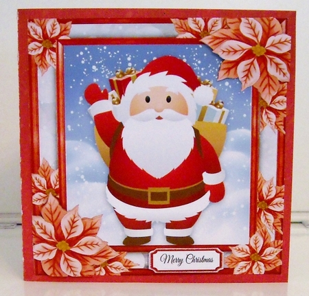 Adorable Santa With Presents 8x8  by Pam Stubley