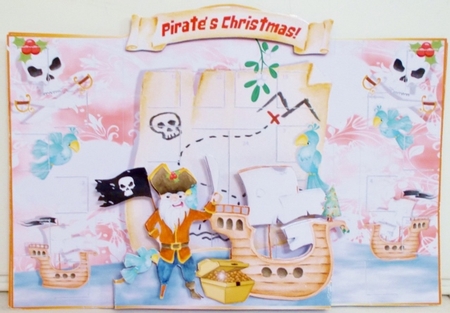 ADVENT CALENDAR CARD - Pirates Christmas by Pam Stubley