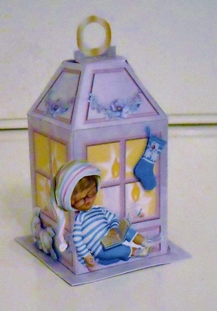 CHRISTMAS LANTERN - Gift, Box, Tree Decoration & Tea-light Holder - Just Cant Wait Any Longer.. by Pam Stubley