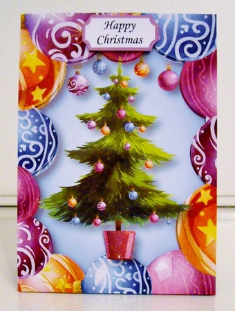 Baubles & Tree A5 by Pam Stubley