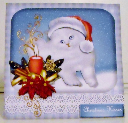 Christmas Kitten & Candle Mini Kit by Pam Stubley