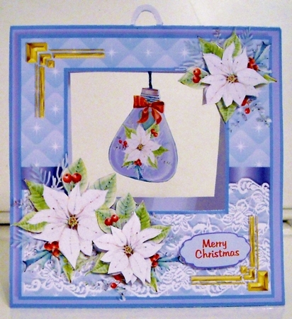 CHRISTMAS IN A BOTTLE - White Poinsettia by Pam Stubley