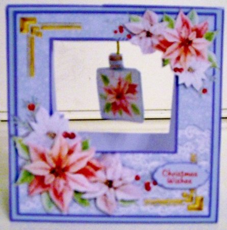 CHRISTMAS IN A BOTTLE - Pink Poinsettia by Pam Stubley