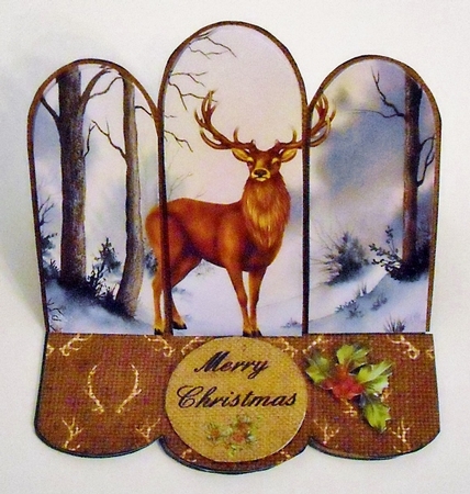 Stag in Winter Wood by Pam Stubley