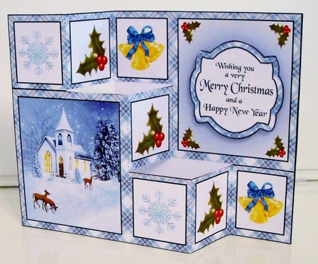 3 step pop out white church by Pam Stubley
