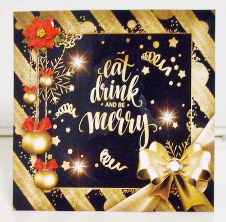 Eat Drink and Be Merry Christmas Card Mini Kit by Pam Stubley