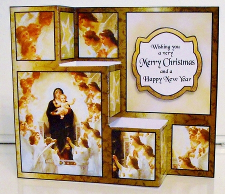 Mary with Child and Angels 3 Step Card by Pam Stubley