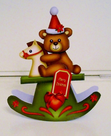 Christmas Bear Rocker Card Mini Kit.1 by Pam Stubley