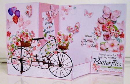 Z Fold Bicycle Flower Baskets including Template by Pam Stubley
